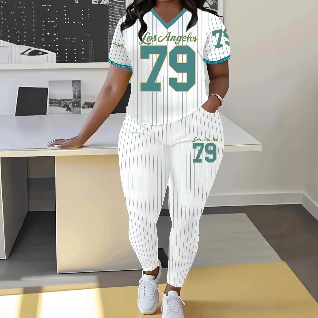 Women's 2025 Sports Printed Short Sleeve T-shirt and Shorts Set Round Neck Gradient Short Sleeve Women's T-shirt and Shorts Set
Women's 2025 Sports Printed Short Sleeve T-shirt and Shorts Set Round Neck Gradient Short Sleeve Women's T-shirt and Shorts Set