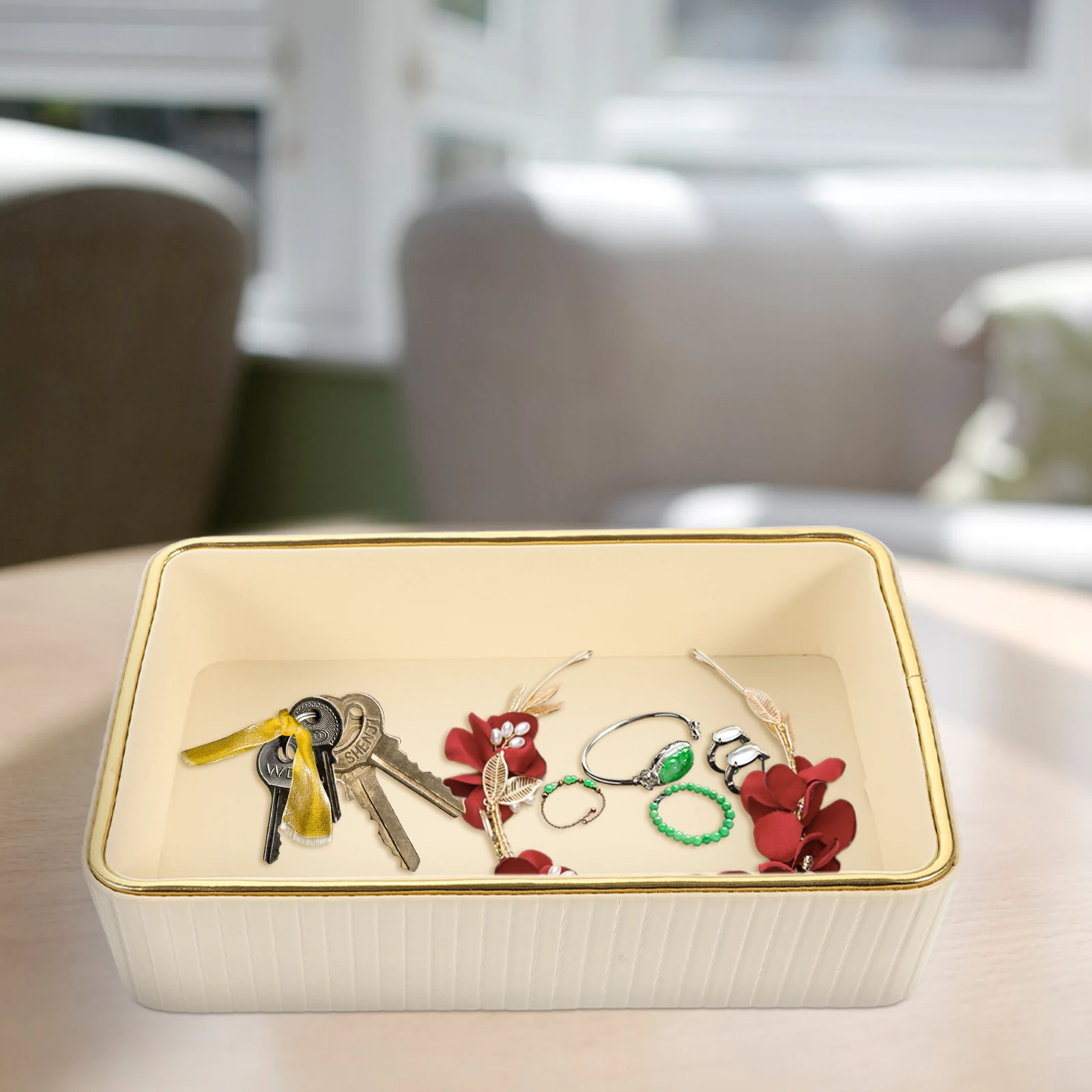 White Rectangular Jewelry Tray Organizer Earrings Rings Bracelets Storage Display Key Tray Snack Dish Living Room Bedroom Office
White Rectangular Jewelry Tray Organizer Earrings Rings Bracelets Storage Display Key Tray Snack Dish Living Room Bedroom Office