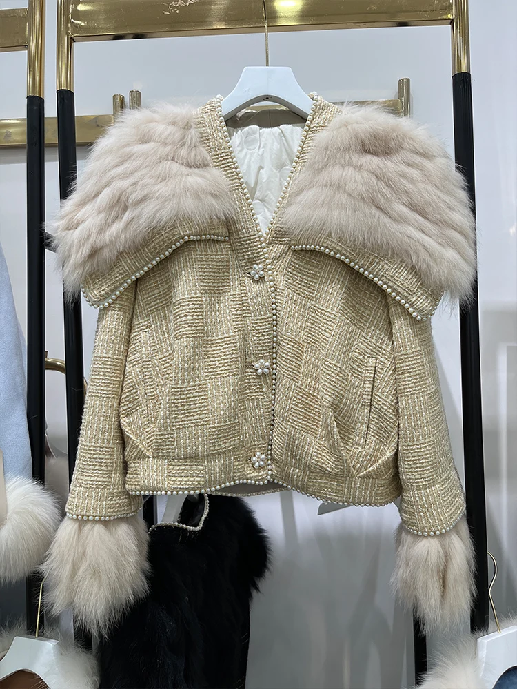 2023 New Real Fur Coat Goose Down Jacket Winter Women Jacket Natural Fox Fur Collar Thick Outerwear Warm
2023 New Real Fur Coat Goose Down Jacket Winter Women Jacket Natural Fox Fur Collar Thick Outerwear Warm