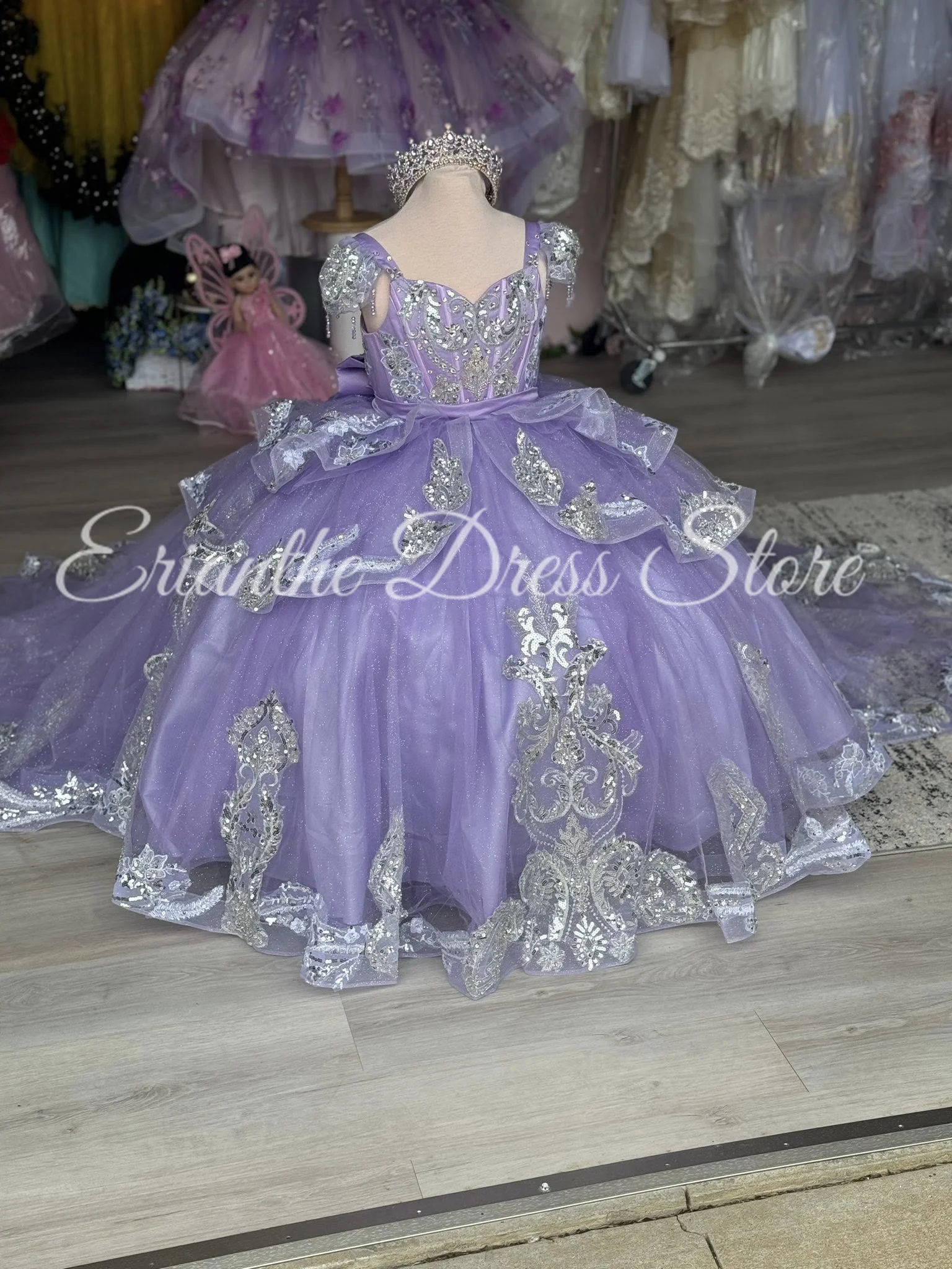 Lilac Tulle Puffy Flower Girl Dress For Wedding Sequins Lace Applique Kids Birthday Party First Communion Ball Gowns Customized
Lilac Tulle Puffy Flower Girl Dress For Wedding Sequins Lace Applique Kids Birthday Party First Communion Ball Gowns Customized