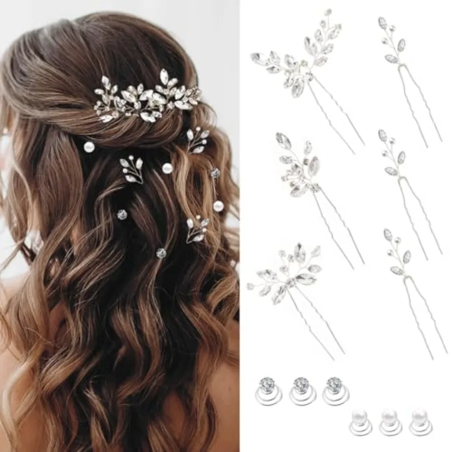 12 Pieces Hair Accessories for Women Pearl Crystal Bridal Hair Pins Wedding HairPieces for Brides Vintage Decorations Bride Bri
12 Pieces Hair Accessories for Women Pearl Crystal Bridal Hair Pins Wedding HairPieces for Brides Vintage Decorations Bride Bri