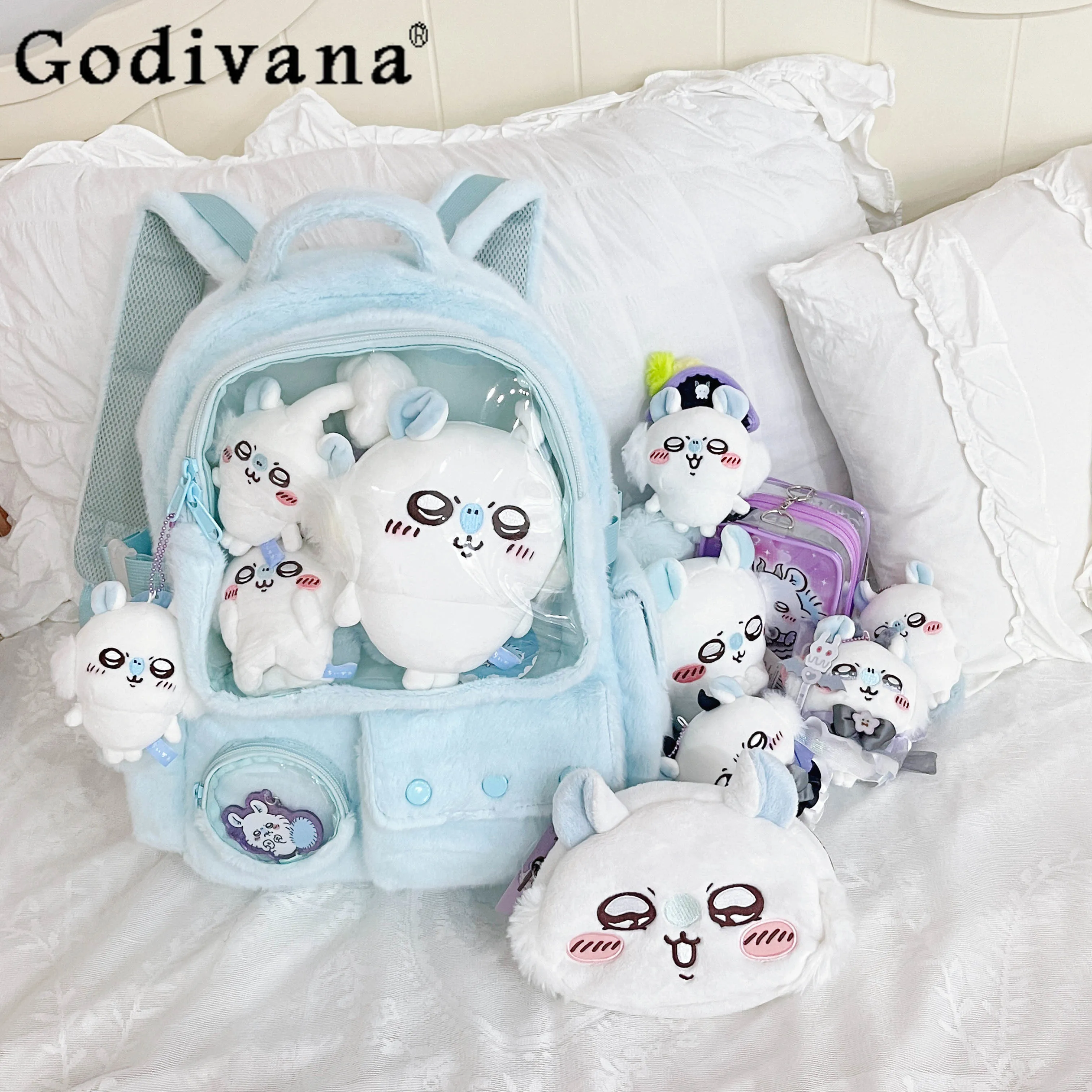 Kawaii Baby Bag Japanese Original Sweet Sister Lolita Transparent Pain Bag Plush Large-capacity Student Daily Commuting Backpack
Kawaii Baby Bag Japanese Original Sweet Sister Lolita Transparent Pain Bag Plush Large-capacity Student Daily Commuting Backpack