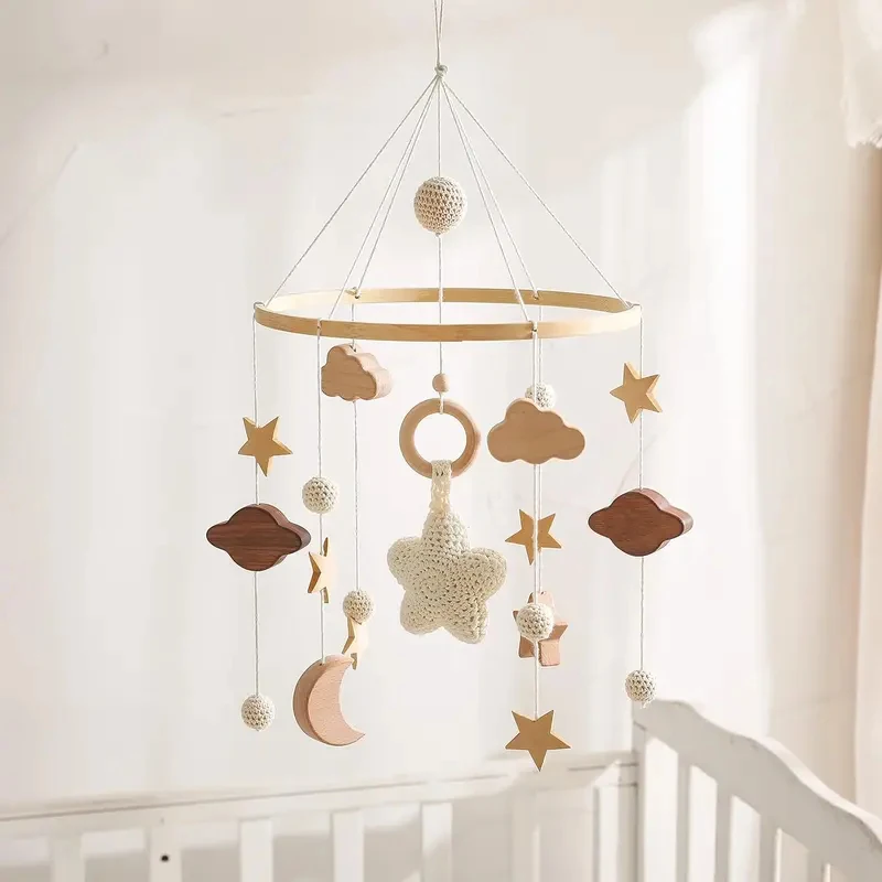 Star, Moon and Cloud Crib Mobile with Twinkling Stars – Minimalist Wooden Nursery Decor and Baby Room Hanging Wind Chime
Star, Moon and Cloud Crib Mobile with Twinkling Stars – Minimalist Wooden Nursery Decor and Baby Room Hanging Wind Chime