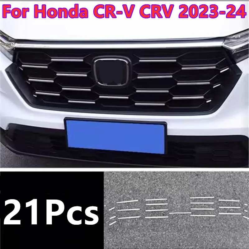 21 шт., хромированная стальная передняя сетка, накладка на решетку для Honda CR-V 2023 2024
21 шт., хромированная стальная передняя сетка, накладка на решетку для Honda CR-V 2023 2024