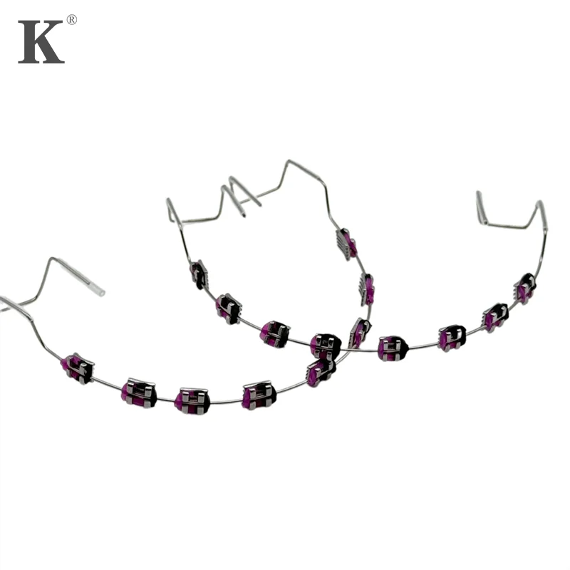 Colorful Brackets Dental Fake Braces Temporary Tooth Decoration With Metal Wires Bracket Ligature Tie Dental Tool 2Pcs
Colorful Brackets Dental Fake Braces Temporary Tooth Decoration With Metal Wires Bracket Ligature Tie Dental Tool 2Pcs