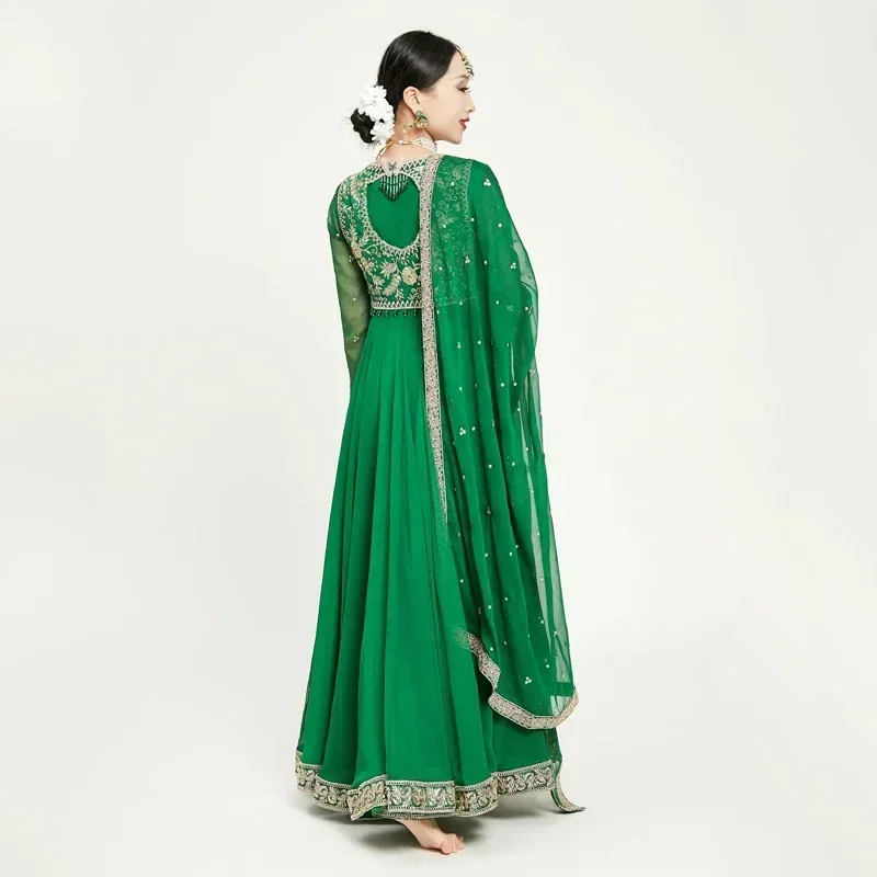 Народный костюм для индийского танца, Болливудский танец, зеленое платье с вышивкой, костюм для танца живота, восточная классическая одежда DQL7580
Народный костюм для индийского танца, Болливудский танец, зеленое платье с вышивкой, костюм для танца живота, восточная классическая одежда DQL7580