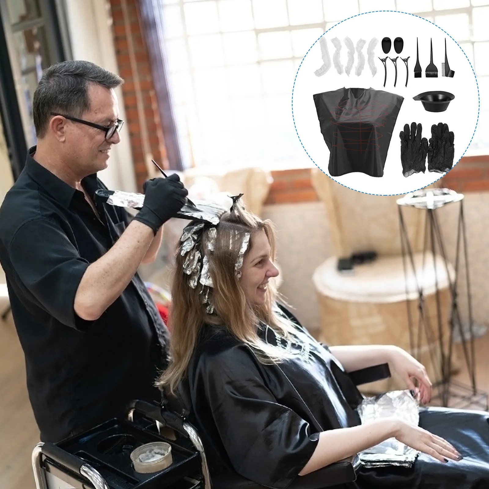 1Set Hair Dyeing Kit with Coloring Comb Applicator Bowl Protective Cape Ideal for DIY Self-Hair Color Treatment and Salon
1Set Hair Dyeing Kit with Coloring Comb Applicator Bowl Protective Cape Ideal for DIY Self-Hair Color Treatment and Salon