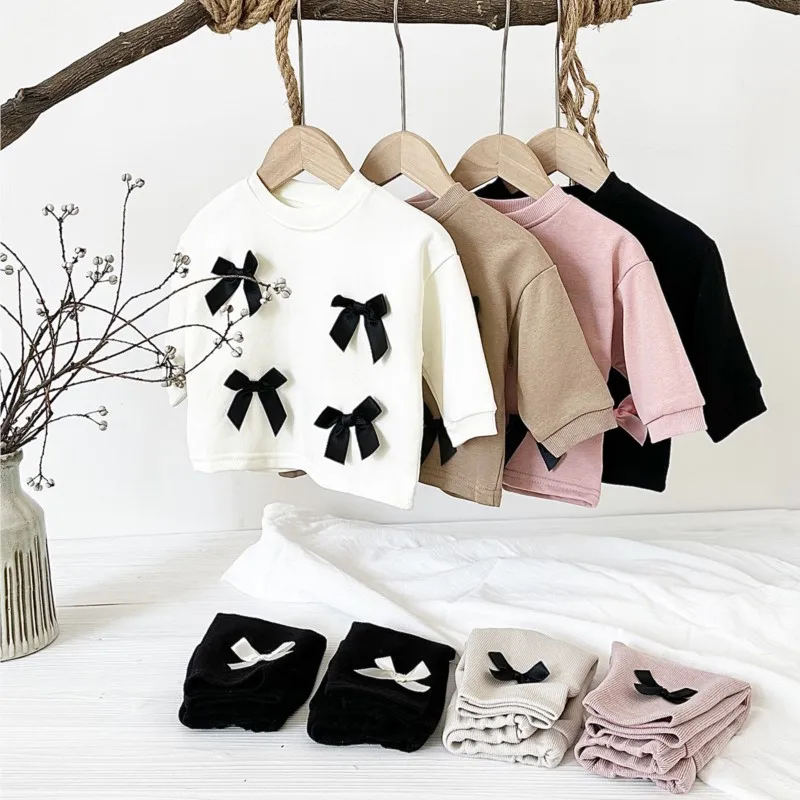 Newborn Baby Girl Cotton Sweet Bow Sweatshirt+Bow Pants Infant Toddler Long Sleeve Casual Suit Spring Autumn Baby Clothes 3M-2T
Newborn Baby Girl Cotton Sweet Bow Sweatshirt+Bow Pants Infant Toddler Long Sleeve Casual Suit Spring Autumn Baby Clothes 3M-2T