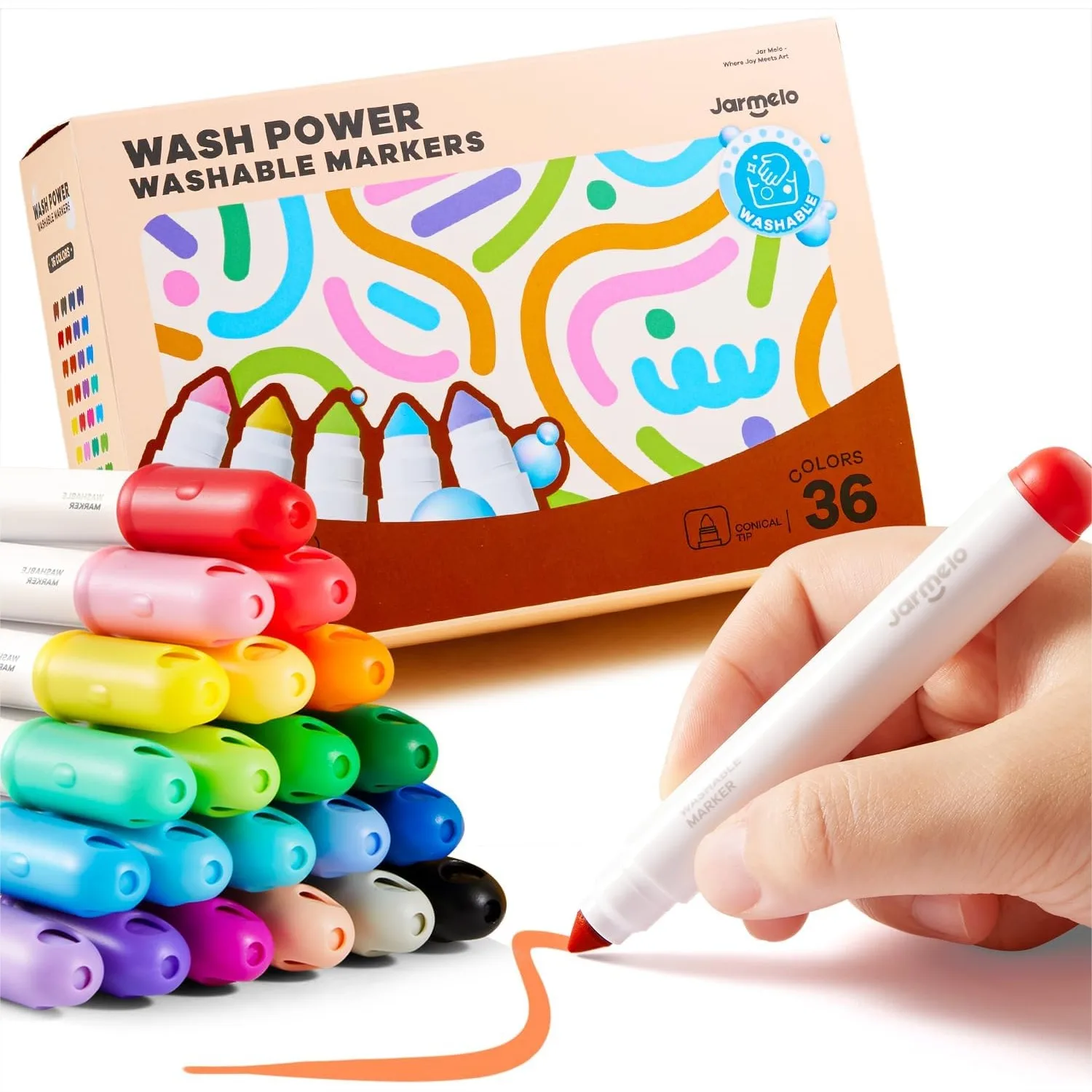Jar Melo Washable Markers For Kids Toddlers 2-4 36 Colors Safe Water Based Coloring Art Supplies Preschool Gift
Jar Melo Washable Markers For Kids Toddlers 2-4 36 Colors Safe Water Based Coloring Art Supplies Preschool Gift