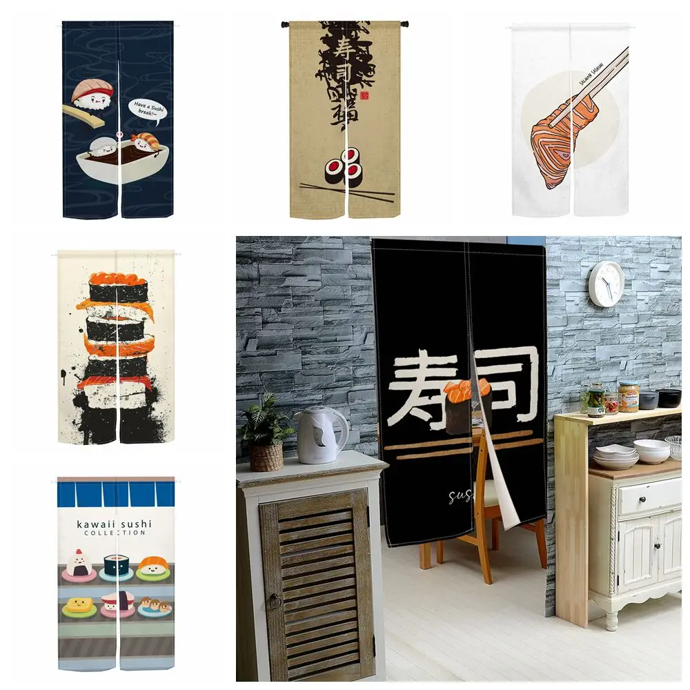 Food Sushi Pattern Noren Japanese Door Curtain Sushi Restaurant Kitchen Entrance Privacy Partition Long Semi-split Door Curtain
Food Sushi Pattern Noren Japanese Door Curtain Sushi Restaurant Kitchen Entrance Privacy Partition Long Semi-split Door Curtain