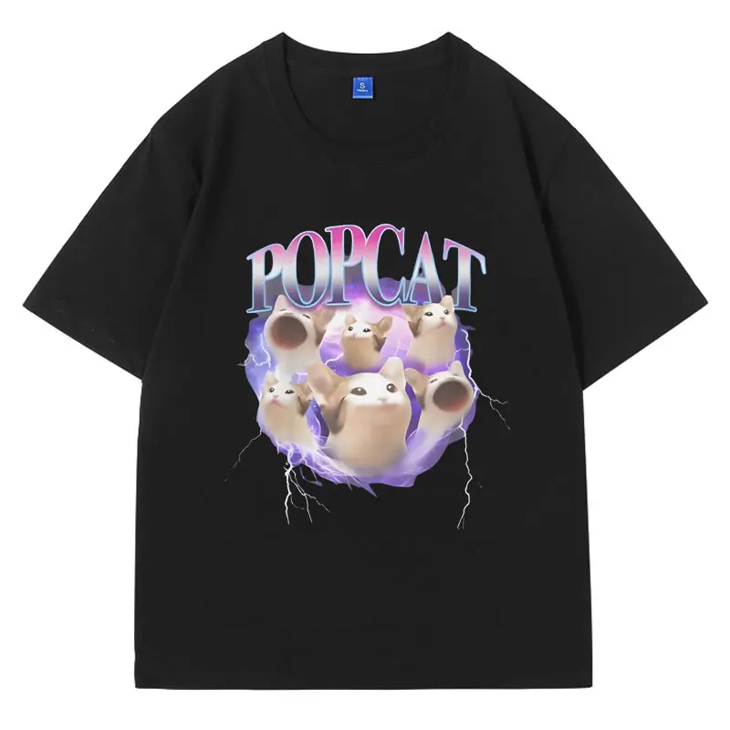 Popcat Funny Meme Coin for Cat Lover T-Shirt Men's Women's Summer Cartoon Cute Short Sleeves T Shirts Oversized Cotton Tee Shirt
Popcat Funny Meme Coin for Cat Lover T-Shirt Men's Women's Summer Cartoon Cute Short Sleeves T Shirts Oversized Cotton Tee Shirt