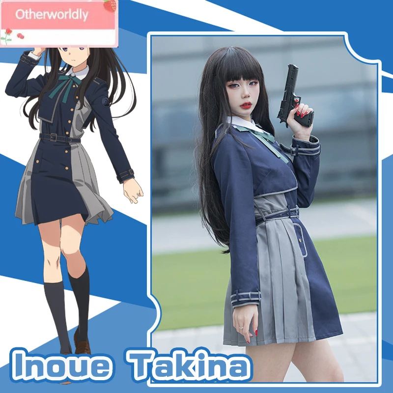 Аниме Lycoris Recoil Косплей Костюм Иноуэ такина Косплей Костюм Униформа полный платье костюмы на Хэллоуин
Аниме Lycoris Recoil Косплей Костюм Иноуэ такина Косплей Костюм Униформа полный платье костюмы на Хэллоуин