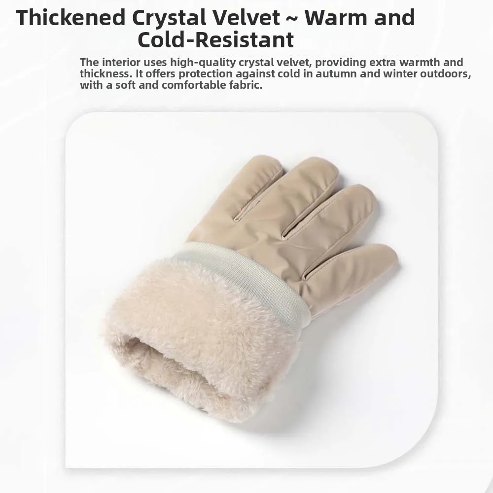 Down Cotton Satin Anti-cold Gloves Snowflake Decoration Touch Screen Thickened Gloves Solid Color Korean Style Finger Mittens
Down Cotton Satin Anti-cold Gloves Snowflake Decoration Touch Screen Thickened Gloves Solid Color Korean Style Finger Mittens