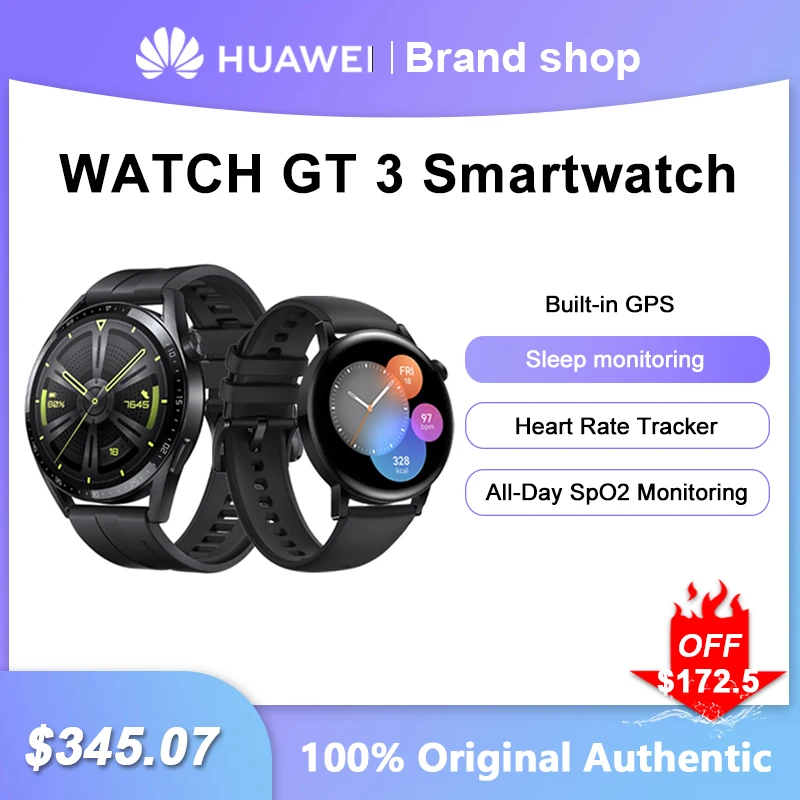 Original HUAWEI WATCH GT 3 Smartwatch All-Day SpO2 Monitoring Men Women Fitness Sports Wristwatch Durable Battery Life Bracelet
Original HUAWEI WATCH GT 3 Smartwatch All-Day SpO2 Monitoring Men Women Fitness Sports Wristwatch Durable Battery Life Bracelet