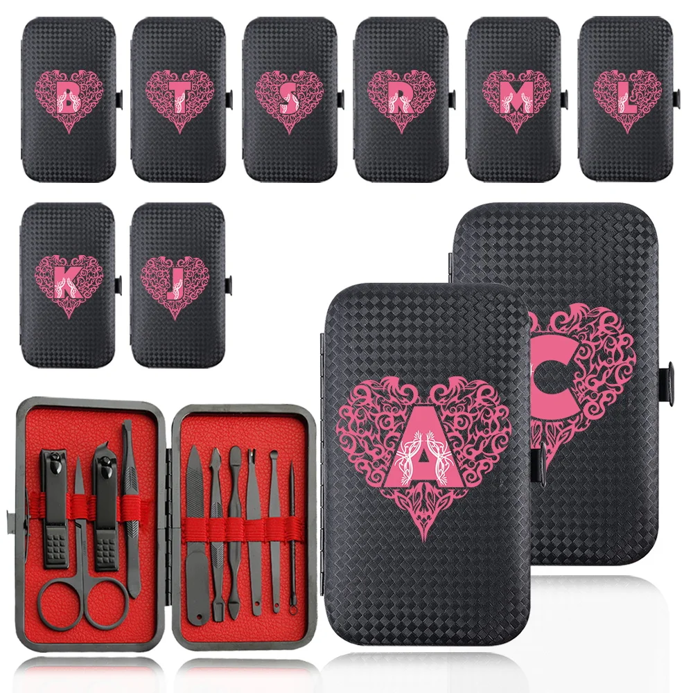 10Pcs Portable Manicure Set Case Stainless Steel Pedicure Kit Pocket Nail Clippers Organizer Grooming Tool Love Letter Pattern
10Pcs Portable Manicure Set Case Stainless Steel Pedicure Kit Pocket Nail Clippers Organizer Grooming Tool Love Letter Pattern