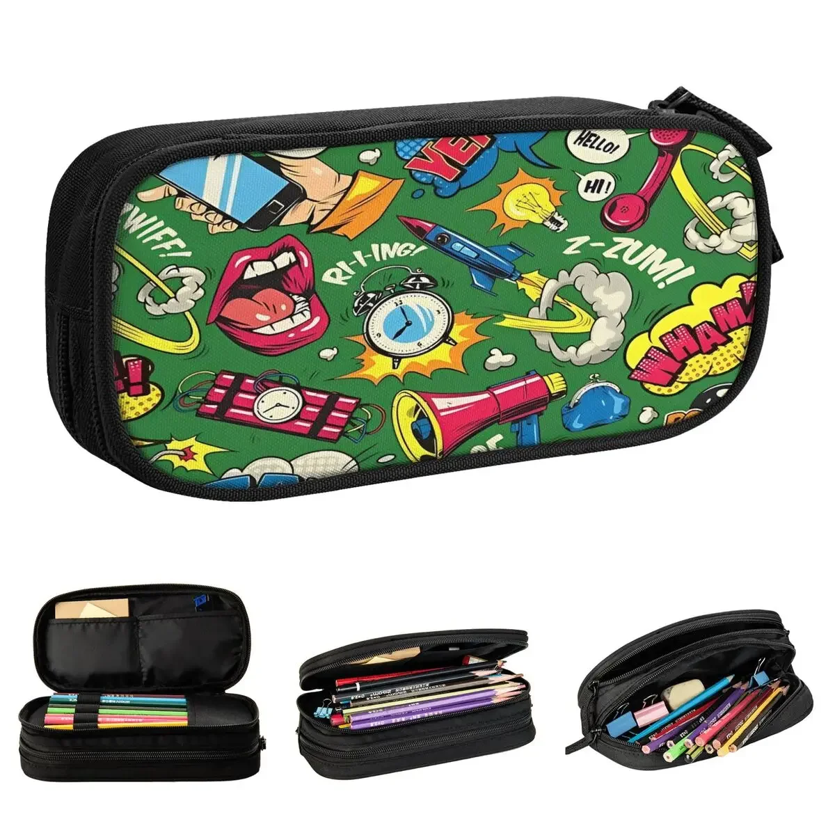 Красочные пеналы в стиле поп в стиле комиксов, милые сумки-карандаши для девочек и мальчиков, большая вместимость, школьная косметичка для студентов, пенал
Красочные пеналы в стиле поп в стиле комиксов, милые сумки-карандаши для девочек и мальчиков, большая вместимость, школьная косметичка для студентов, пенал