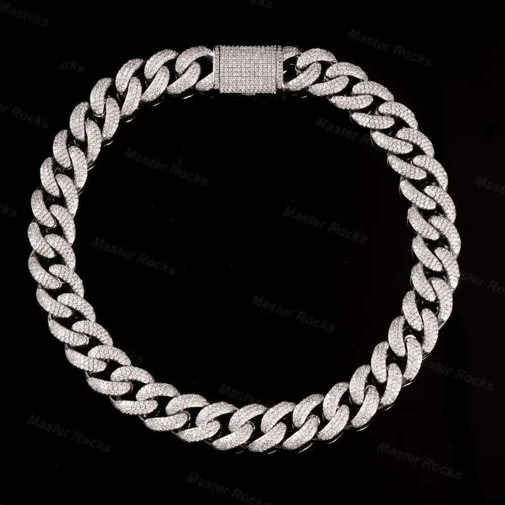 20mm Moissanite Cuban Necklace 925 Sterling Silver 4 Rows Iced Out Hiphop VVS Moissanite Cuban Chain
20mm Moissanite Cuban Necklace 925 Sterling Silver 4 Rows Iced Out Hiphop VVS Moissanite Cuban Chain