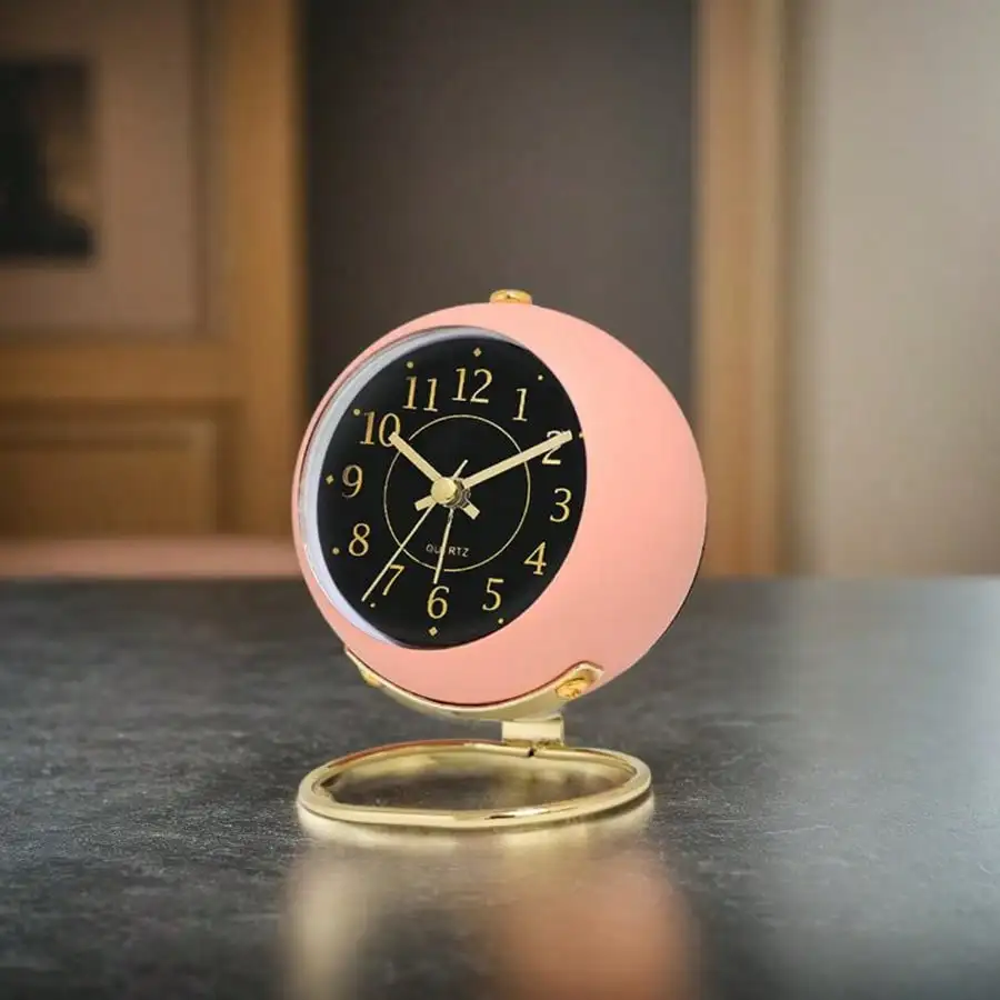 1PC Nordic Creative Metal Desktop Quartz Clock, Minimalist Alarm Clock, New Desktop Bedside Student Silent Night Light Pointer C
1PC Nordic Creative Metal Desktop Quartz Clock, Minimalist Alarm Clock, New Desktop Bedside Student Silent Night Light Pointer C