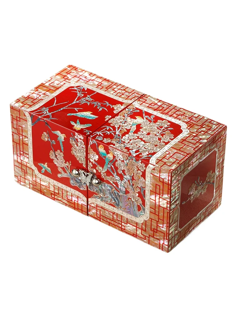 Luo Dian lacquerware jewelry box stores bracelets, necklaces, birthday gifts for mothers, elders, girlfriends
Luo Dian lacquerware jewelry box stores bracelets, necklaces, birthday gifts for mothers, elders, girlfriends