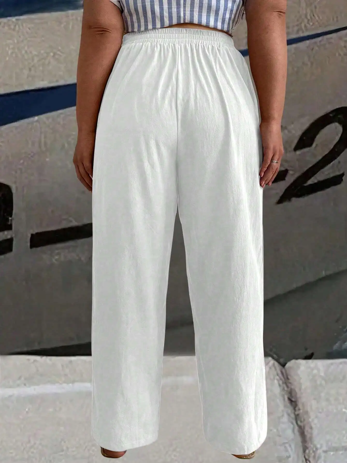 Plus Size Solid Wide Leg Pants Women Comfortable Cotton Casual Trousers
Plus Size Solid Wide Leg Pants Women Comfortable Cotton Casual Trousers