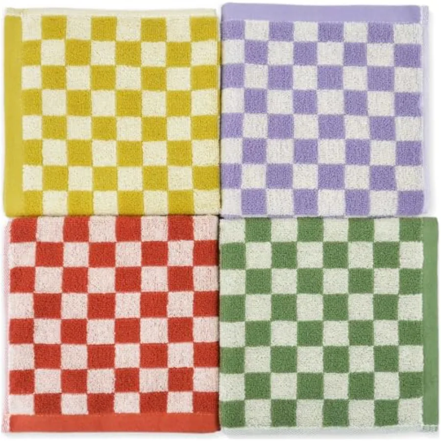 Wash Cloths Checkered Pack - Cotton Washcloths for Face Body, 13 x 13 Inch Daily Cleansing Kitchen Towels
Wash Cloths Checkered Pack - Cotton Washcloths for Face Body, 13 x 13 Inch Daily Cleansing Kitchen Towels