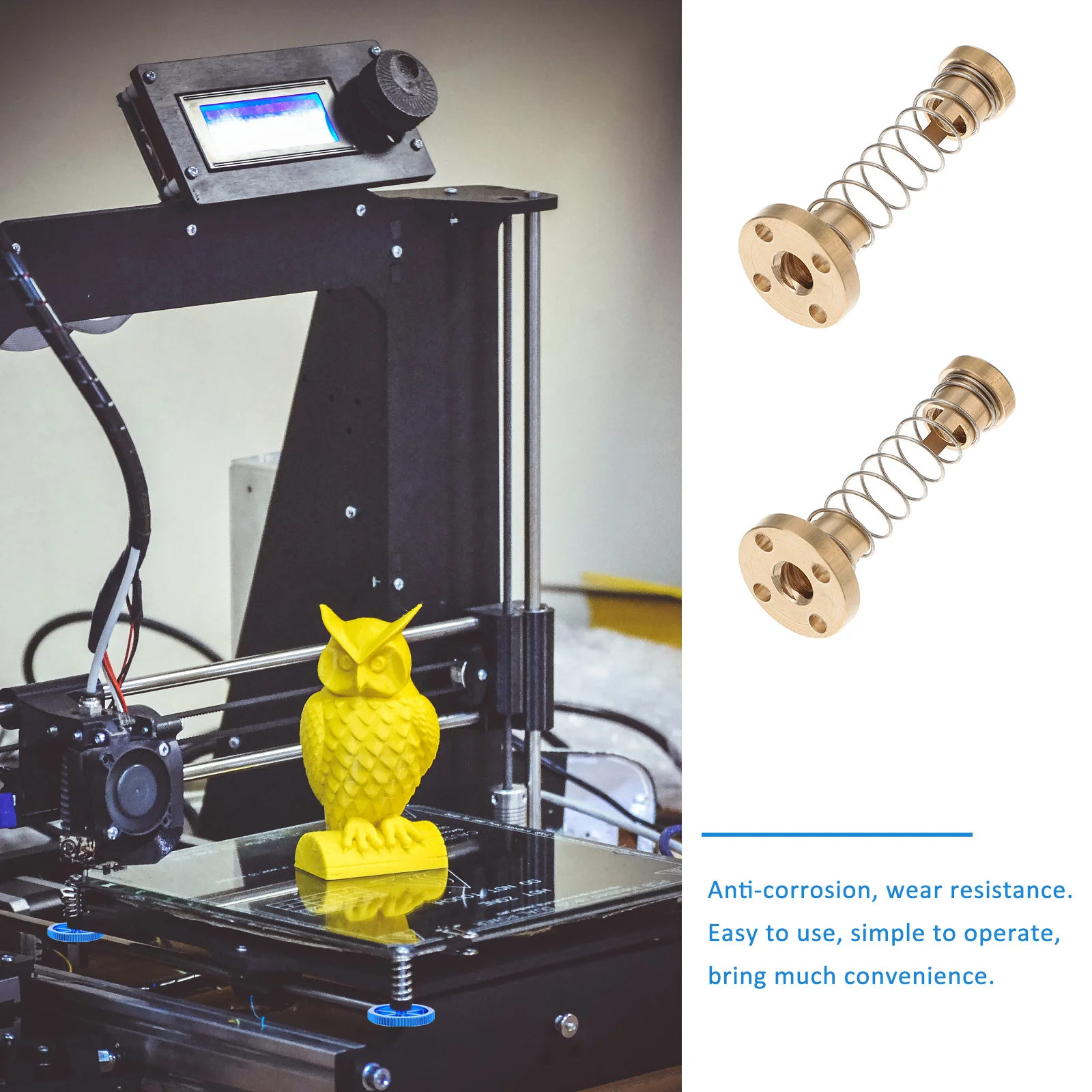 4 шт. медная гайка с защитой от люфта для ходового винта 3D-принтера устраняет зазоры передачи, высокая грузоподъемность, компактный размер
4 шт. медная гайка с защитой от люфта для ходового винта 3D-принтера устраняет зазоры передачи, высокая грузоподъемность, компактный размер