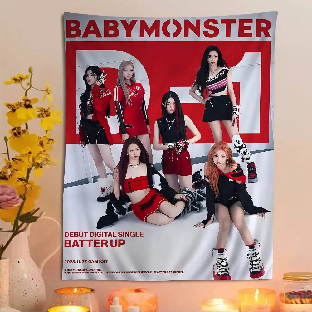 Kpop B-Babymonster Anime Tapestry Art Science Fiction Room Home Decor Wall Art Decor
Kpop B-Babymonster Anime Tapestry Art Science Fiction Room Home Decor Wall Art Decor