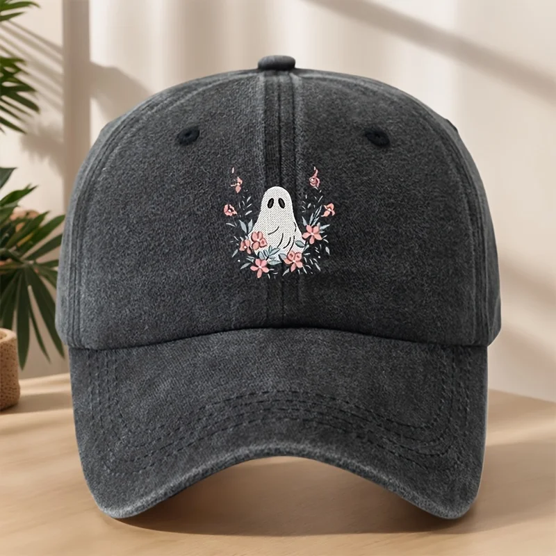 High-Quality Floral Ghost Print Baseball Cap, Comfortable Soft Top, Washed And Vintage-Style Duckbill Hat for Street Outdoor Cas
High-Quality Floral Ghost Print Baseball Cap, Comfortable Soft Top, Washed And Vintage-Style Duckbill Hat for Street Outdoor Cas