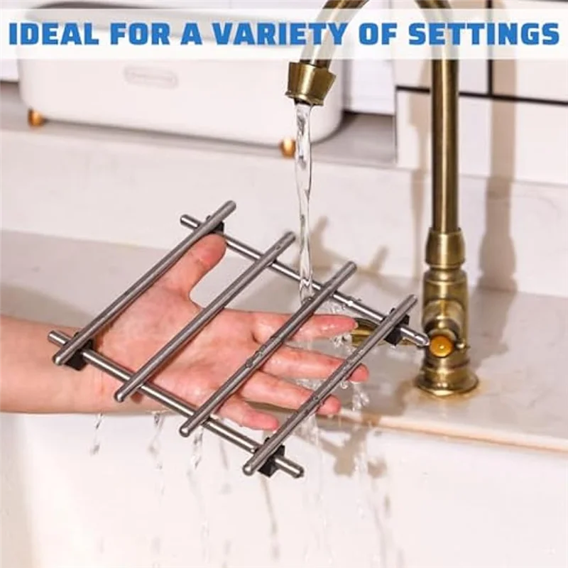 ABSS-4Pcs Stainless Steel Trivet For Pots And Pans Pot Trivets Cooling Racks For Hot Pads Cooking And Baking Pans Holder
ABSS-4Pcs Stainless Steel Trivet For Pots And Pans Pot Trivets Cooling Racks For Hot Pads Cooking And Baking Pans Holder