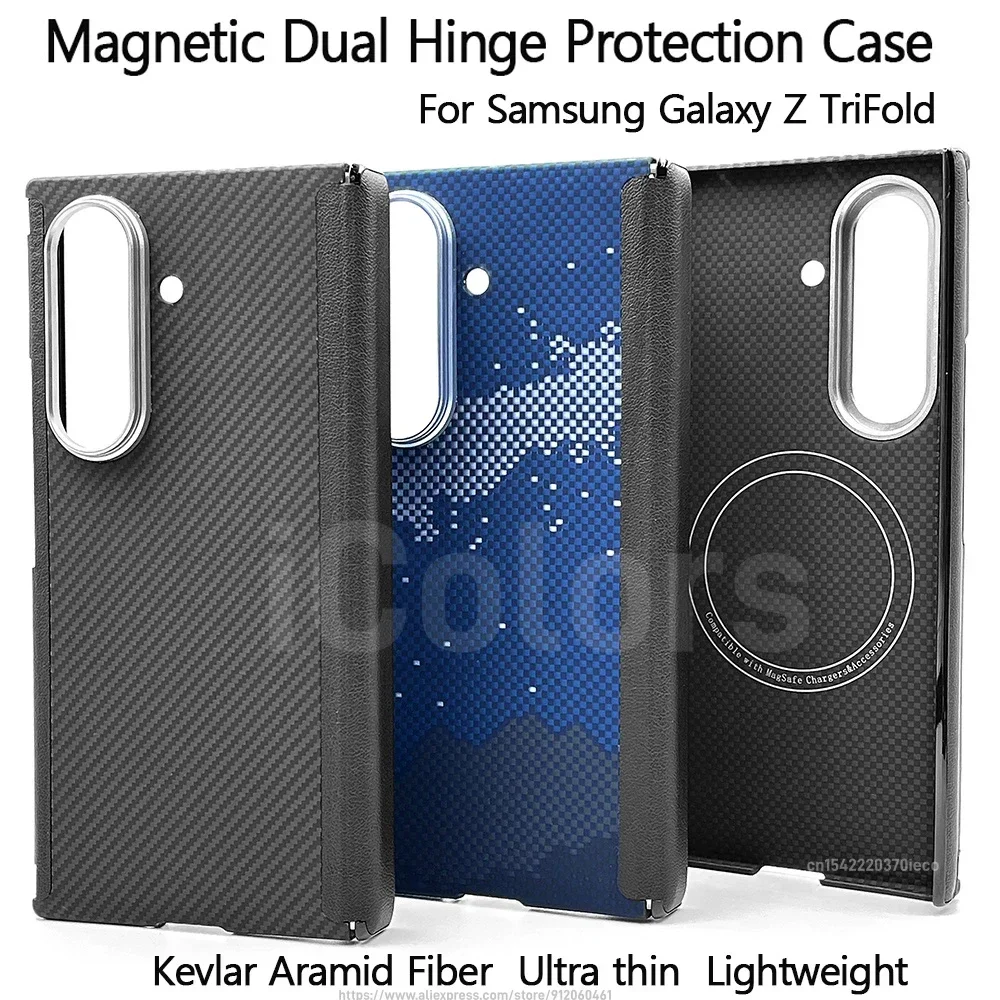 Dual Hinge Axis Case For Samsung Galaxy Z TriFold Aramid Carbon Fiber Case Magnetic MagSafe Cover Ultra thin Lightweight
Dual Hinge Axis Case For Samsung Galaxy Z TriFold Aramid Carbon Fiber Case Magnetic MagSafe Cover Ultra thin Lightweight