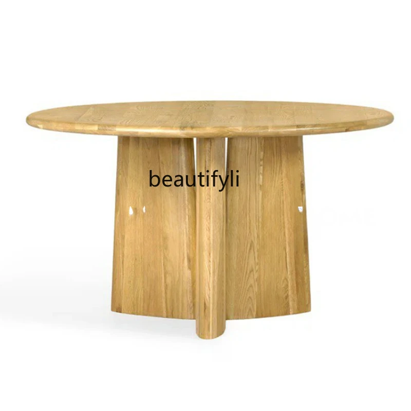 Mid-Ancient Retro Creative round Dining Table Silent Style Household Solid Wood Round Table Simple Modern
Mid-Ancient Retro Creative round Dining Table Silent Style Household Solid Wood Round Table Simple Modern