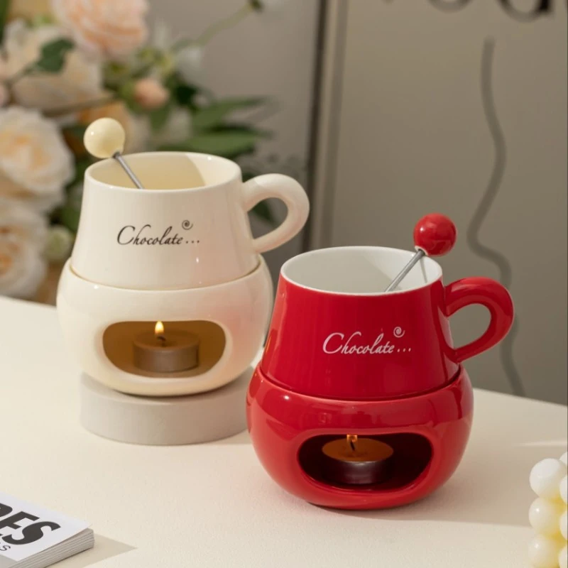 280ml European Candle Cup Cheese Chocolate Melting Ceramic Mug Heating Food Ceramic Mug with Fork Creative Coffee Mug Tableware
280ml European Candle Cup Cheese Chocolate Melting Ceramic Mug Heating Food Ceramic Mug with Fork Creative Coffee Mug Tableware