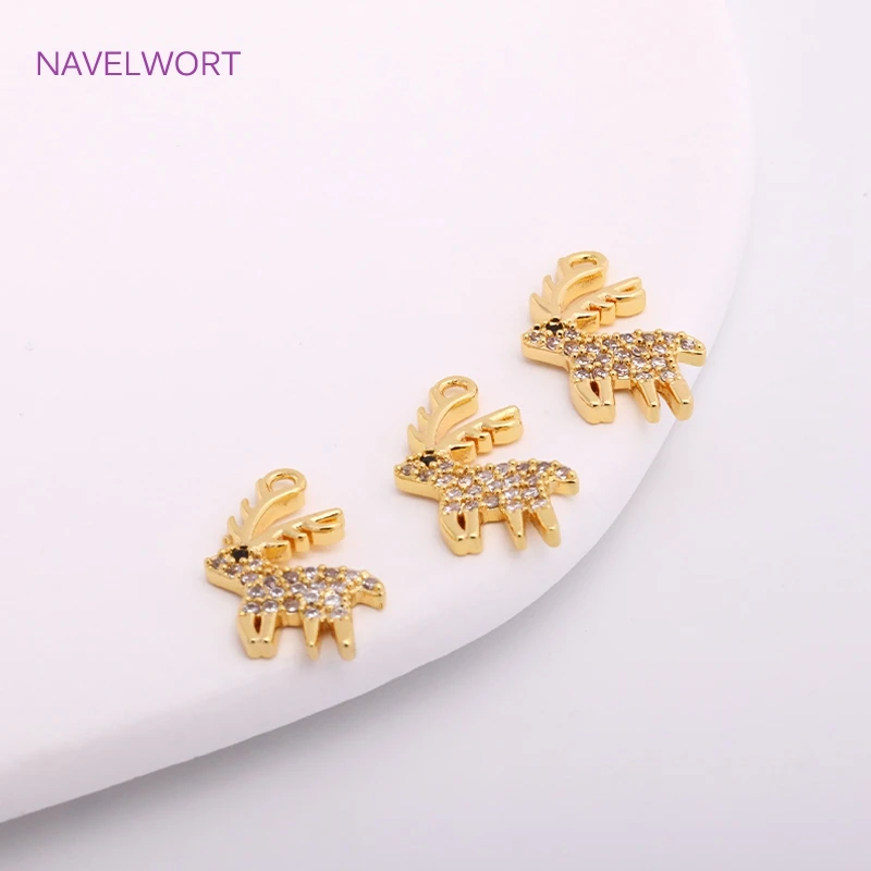 Trendy Inlaid Zircon Tiny Elk Charms,Brass Metal 14K Gold Plated Mini Deer Pendants Wholesale Christmas Gifts For Women
Trendy Inlaid Zircon Tiny Elk Charms,Brass Metal 14K Gold Plated Mini Deer Pendants Wholesale Christmas Gifts For Women