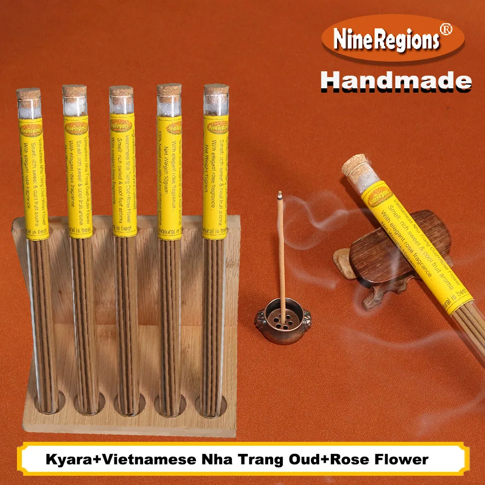 10g Chinese Kynam+Vietnamese Nha Trang Agarwood+Rose Flowder Incense Sticks Self-Handmade Nature Eco-Friendly Premium Quality
10g Chinese Kynam+Vietnamese Nha Trang Agarwood+Rose Flowder Incense Sticks Self-Handmade Nature Eco-Friendly Premium Quality