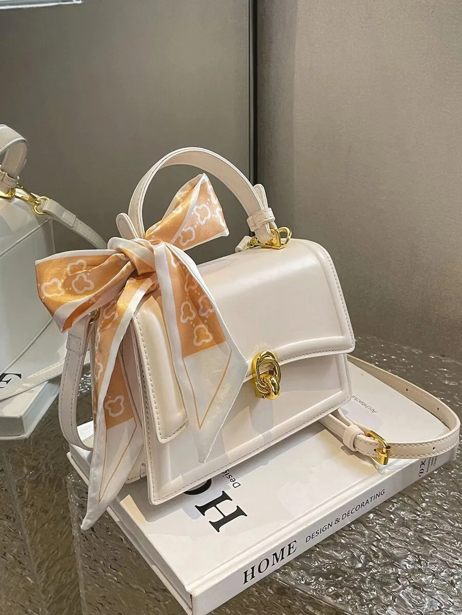 Cream Bow Decor Scarf Bag - Lightweight Mini Business Casual Crossbody for Women
Cream Bow Decor Scarf Bag - Lightweight Mini Business Casual Crossbody for Women
