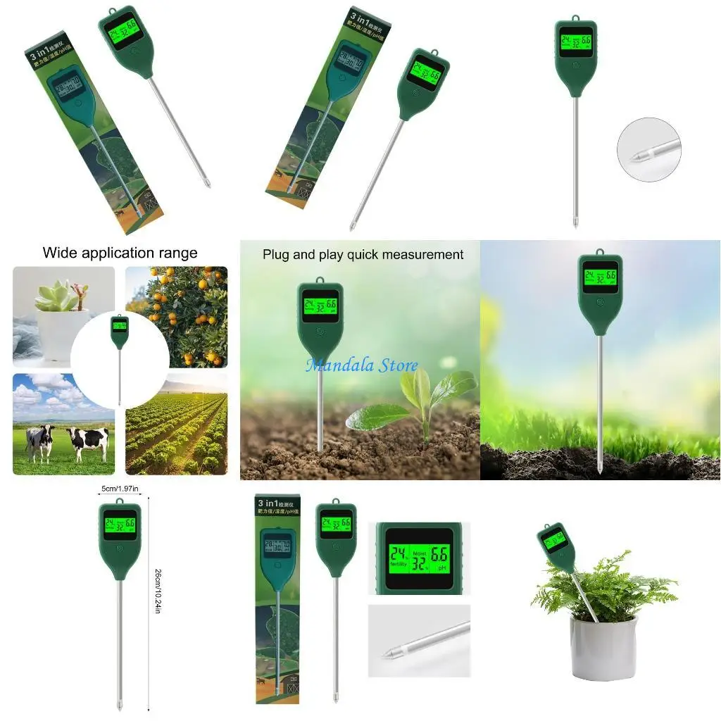 U2JC Soil Tester Indoor Outdoor Plant Soil Tester Portable Moisture Meter Soil Moisture/Fertility Testing Meter
U2JC Soil Tester Indoor Outdoor Plant Soil Tester Portable Moisture Meter Soil Moisture/Fertility Testing Meter