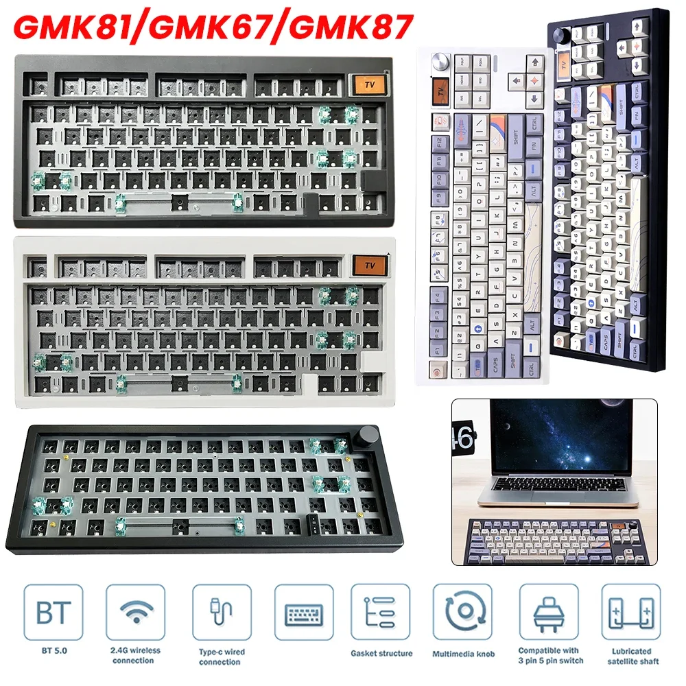 GMK67 GMK81 GMK87 Механическая клавиатура с возможностью горячей замены Bluetooth 2,4G Беспроводная прокладка с RGB-подсветкой 3 мода DIY через клавиатуру
GMK67 GMK81 GMK87 Механическая клавиатура с возможностью горячей замены Bluetooth 2,4G Беспроводная прокладка с RGB-подсветкой 3 мода DIY через клавиатуру