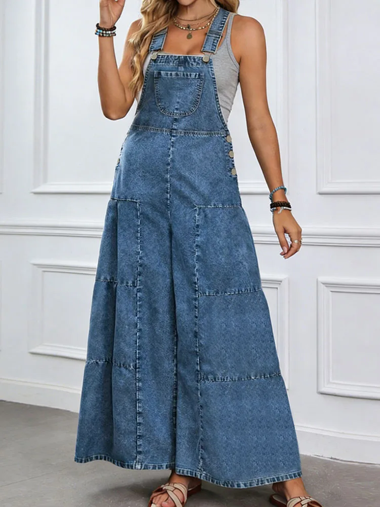 2026 Summer Fashion Loose Denim Jumpsuits Women Korean Style Vintage Pockets Wide Leg Pants Streetwear Casual Versatile Overalls
2026 Summer Fashion Loose Denim Jumpsuits Women Korean Style Vintage Pockets Wide Leg Pants Streetwear Casual Versatile Overalls