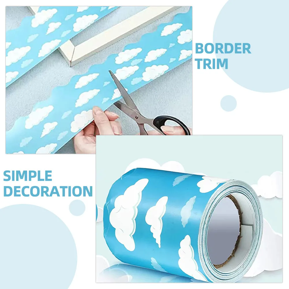1 Roll Cloud Pattern Bulletin Board Border Trim Decorative Removable Adorable Cartoon Style Classroom Office Door Window
1 Roll Cloud Pattern Bulletin Board Border Trim Decorative Removable Adorable Cartoon Style Classroom Office Door Window