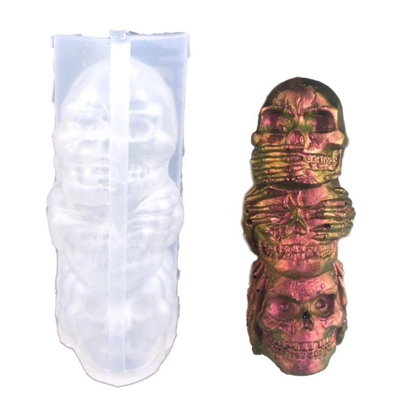 Skull Molds for Candle Making,Silicone Mold Halloween Epoxy Resin Casting Molds for DIY Crafts Soap A0KD
Skull Molds for Candle Making,Silicone Mold Halloween Epoxy Resin Casting Molds for DIY Crafts Soap A0KD