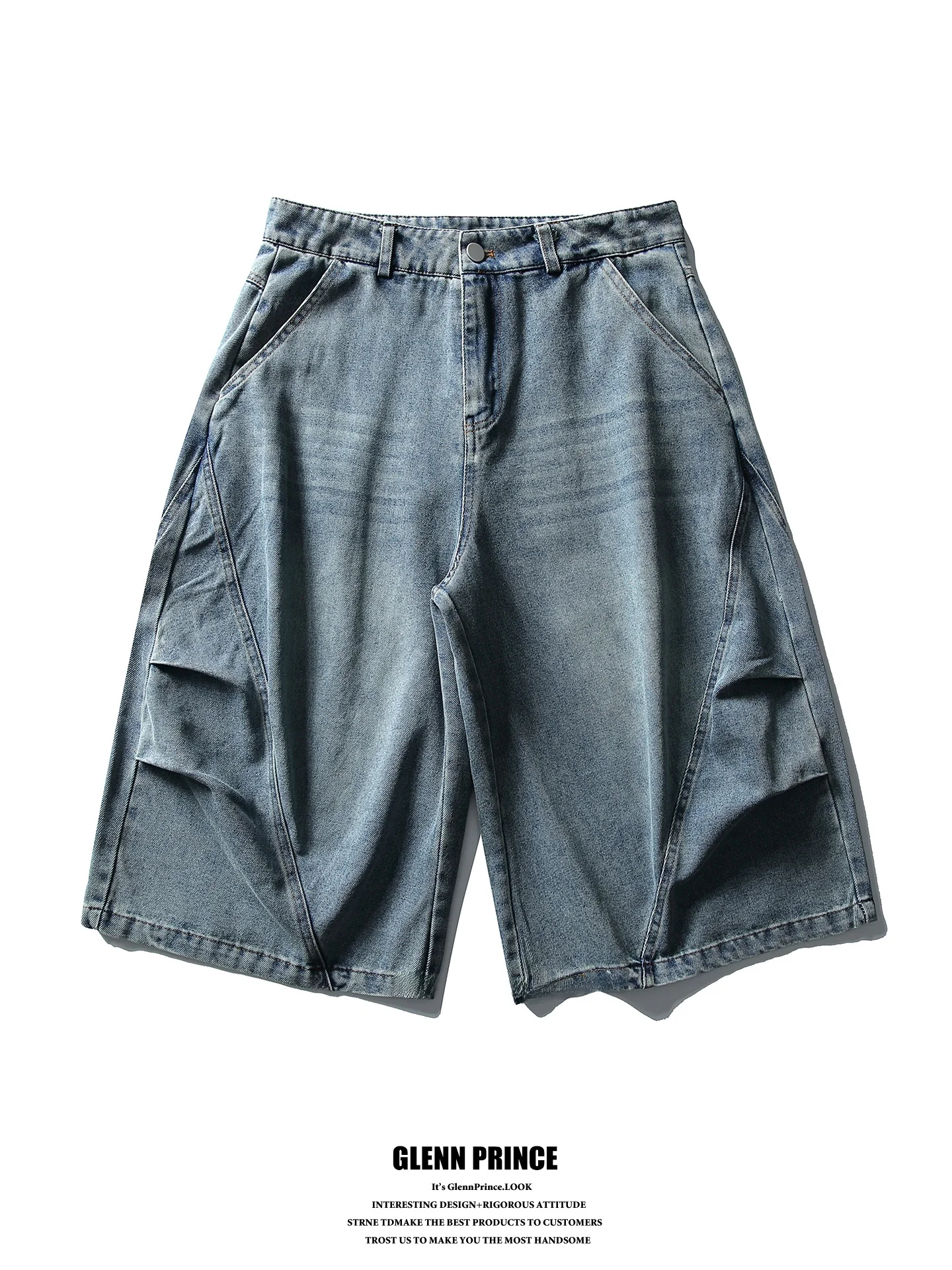 GPstudio American Street Style Deconstructed Patchwork Jeans Shorts Men Summer Loose Slim Straight Seven-eighths Length Pants
GPstudio American Street Style Deconstructed Patchwork Jeans Shorts Men Summer Loose Slim Straight Seven-eighths Length Pants