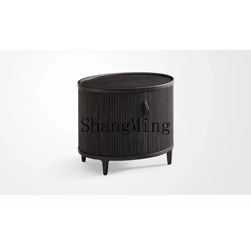 ZHB stylish and simple premium rolling shutter door white oak round cabinet bedroom solid wood bedside table
ZHB stylish and simple premium rolling shutter door white oak round cabinet bedroom solid wood bedside table