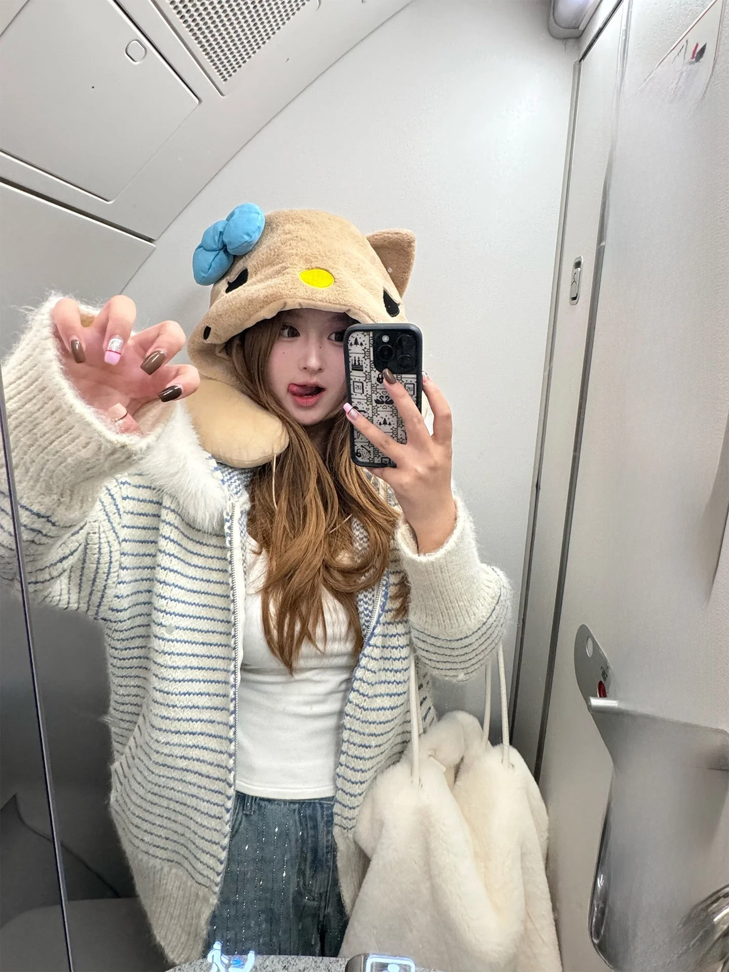 Your Fi Korean Sle Plump Mm Cute Striped Ear Knitted Jaet with Diamond Jeans Set Women's Casual Loose Fit Knitted S...
Your Fi Korean Sle Plump Mm Cute Striped Ear Knitted Jaet with Diamond Jeans Set Women's Casual Loose Fit Knitted S...