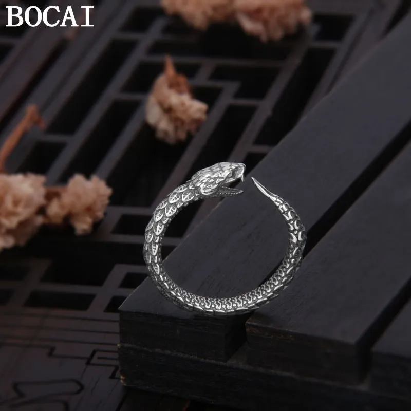 BOCAI S925 Sterling Silver Jewelry Vintage Punk Spirit Snake Engagement Ring Ladies' Selected Gift
BOCAI S925 Sterling Silver Jewelry Vintage Punk Spirit Snake Engagement Ring Ladies' Selected Gift