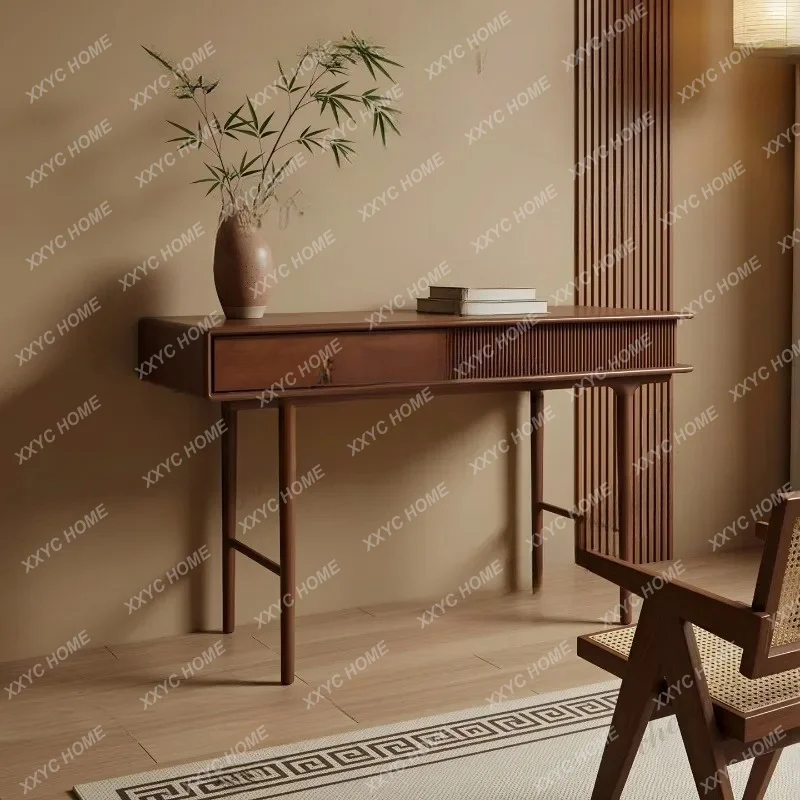 Retro solid wood dresser desk integrated bedroom boxwood home storage makeup table
Retro solid wood dresser desk integrated bedroom boxwood home storage makeup table