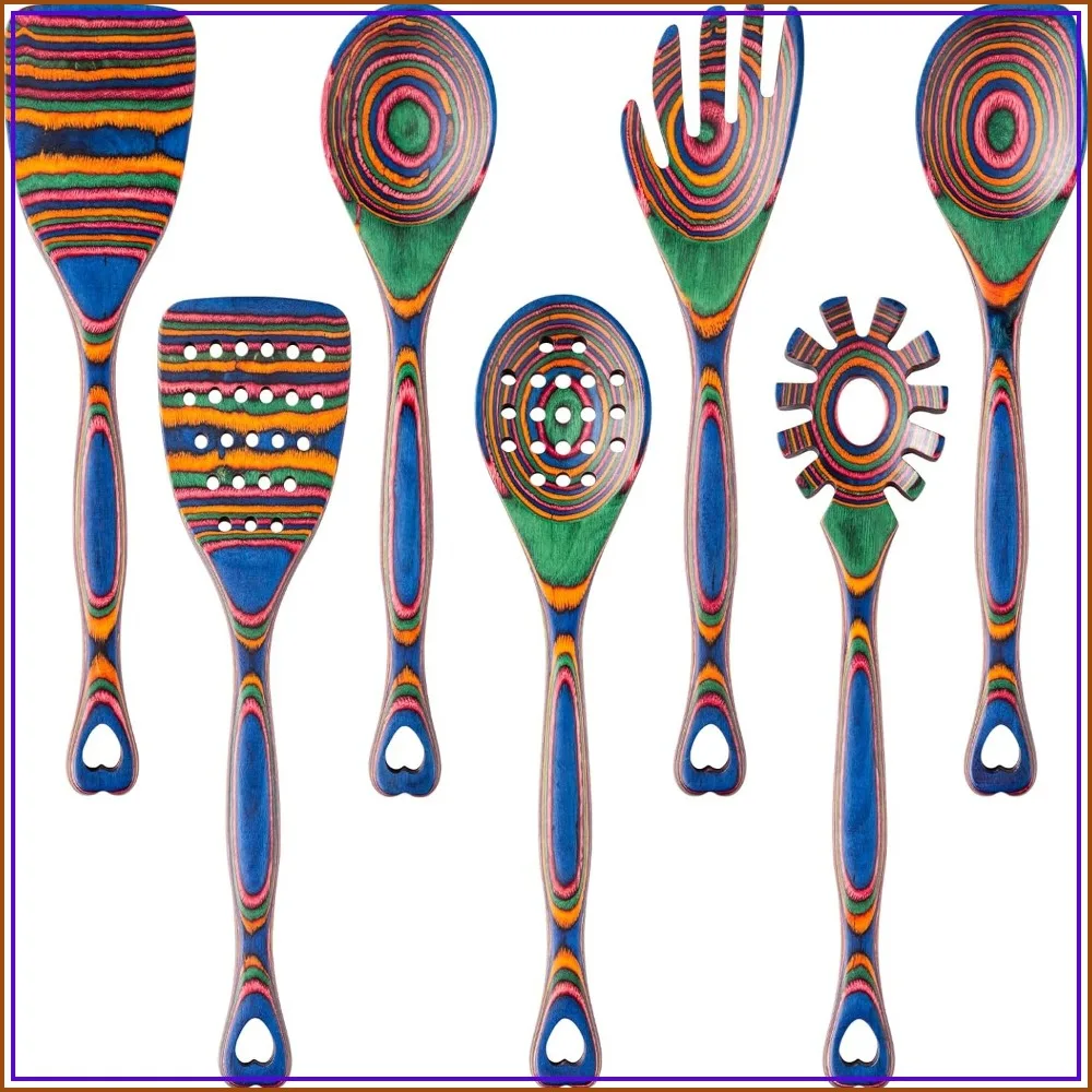Pakkawood 7-Piece Wooden Cooking Utensils Set, Non-Stick & Heat-Resistant Spoons for Kitchen, Household Essentials
Pakkawood 7-Piece Wooden Cooking Utensils Set, Non-Stick & Heat-Resistant Spoons for Kitchen, Household Essentials