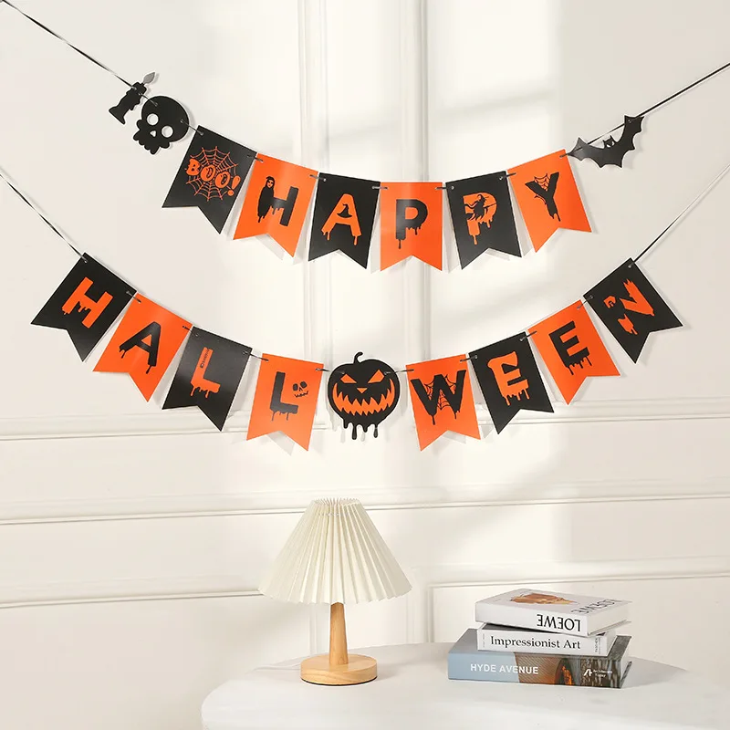Happy Halloween Banner Multicolored Design Pumpkin Bat Bunting Garland Banner Mantle Home Halloween Party Decorations
Happy Halloween Banner Multicolored Design Pumpkin Bat Bunting Garland Banner Mantle Home Halloween Party Decorations