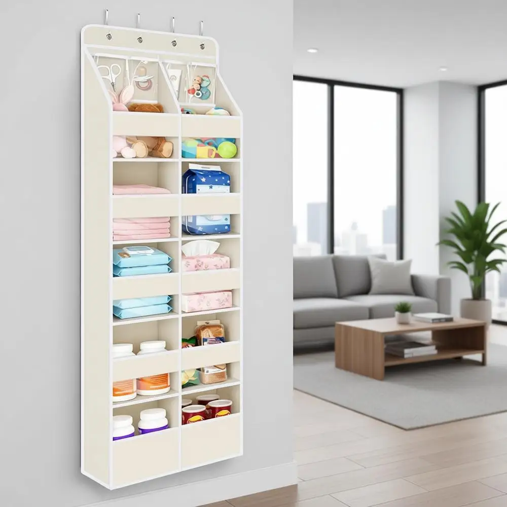 Навесной органайзер на дверь из ткани с 10 глубокими карманами и 4 карманами из ПВХ для детских принадлежностей (бежевый)
Навесной органайзер на дверь из ткани с 10 глубокими карманами и 4 карманами из ПВХ для детских принадлежностей (бежевый)