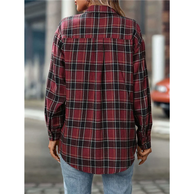 【】Women's Button Down Shirt Plaid Shirt Long Sleeve Lapel Business Casual Tops Work Shirt 
【】Women's Button Down Shirt Plaid Shirt Long Sleeve Lapel Business Casual Tops Work Shirt