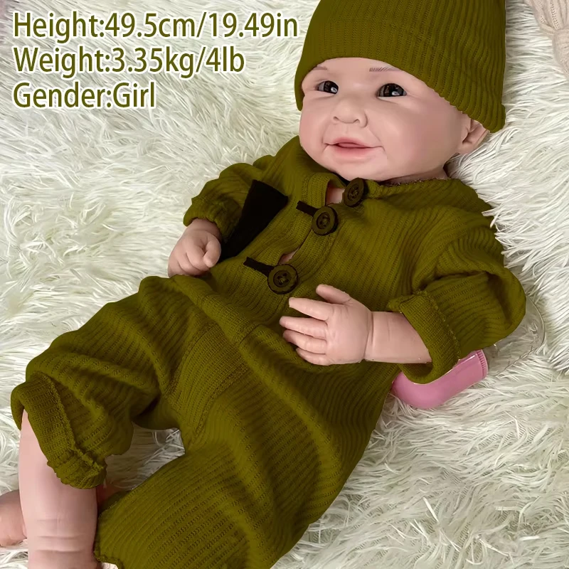 Lifelike Reborn Doll -19.49 inches (approximately 50 centimeters) all silicone newborn, realistic veins and sleeping positions -
Lifelike Reborn Doll -19.49 inches (approximately 50 centimeters) all silicone newborn, realistic veins and sleeping positions -